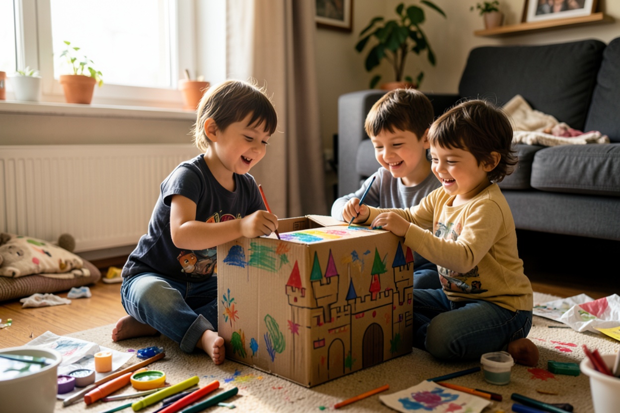 Juguetes con Cajas de Cartón Grandes para Niños