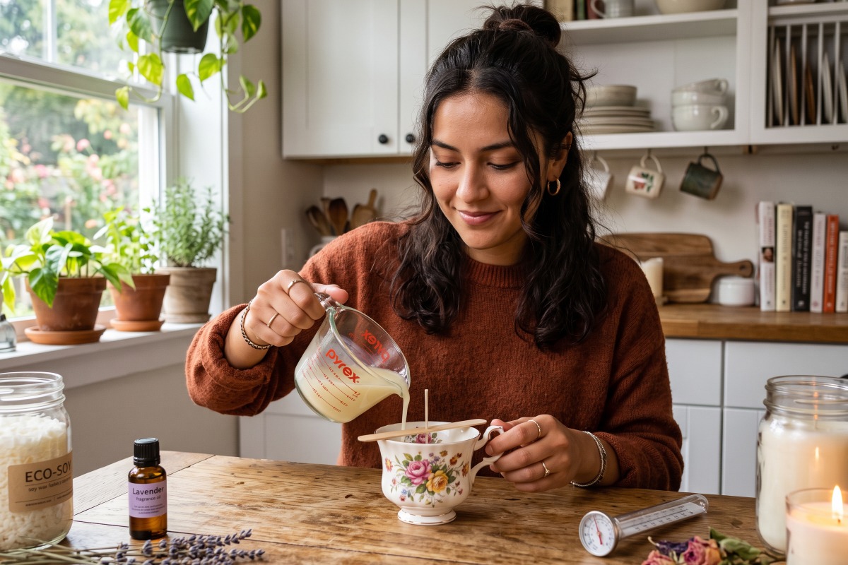 Cómo Hacer Velas en Tazas de Porcelana Vintage