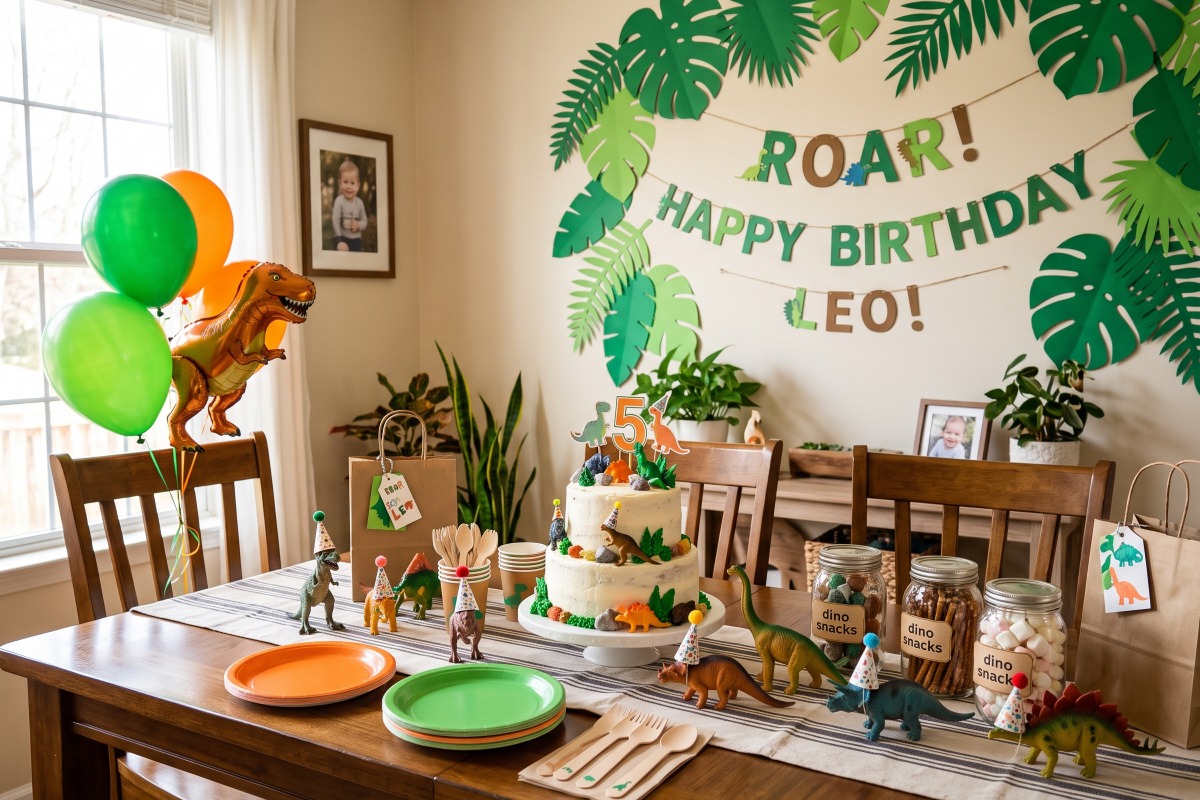 Cómo Decorar un Cumpleaños de Dinosaurios DIY