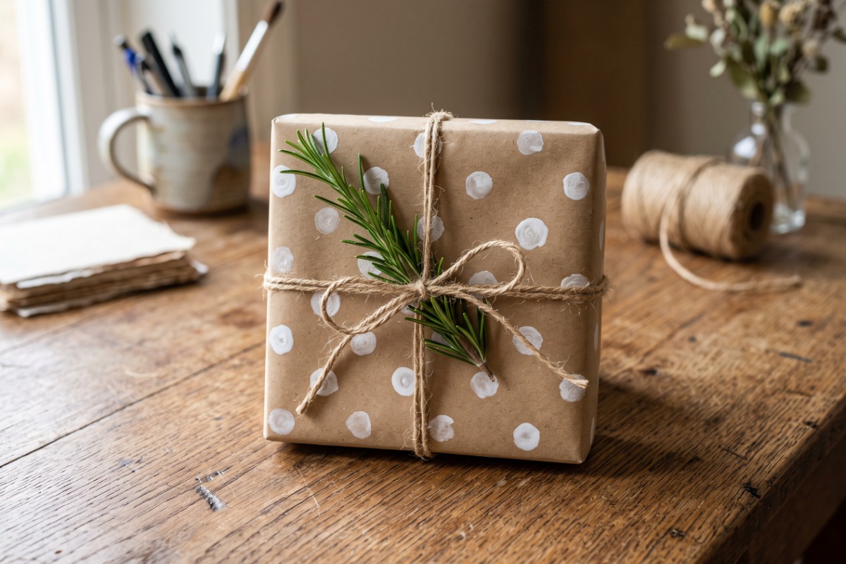 Papel de Regalo Pintado a Mano Fácil y Sostenible
