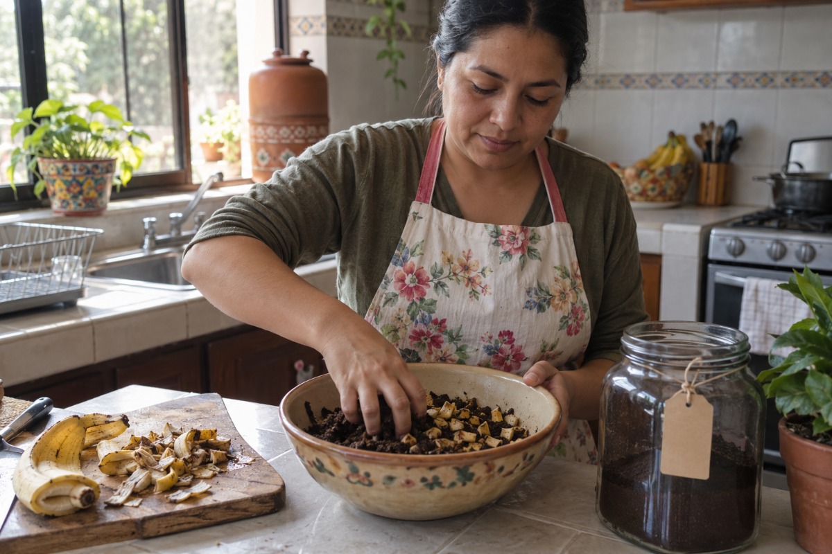 Abono Casero Fácil para Plantas Verdes con Ingredientes de Cocina