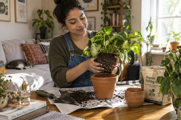 Cuándo y Cómo Trasplantar una Planta sin Romper Raíces