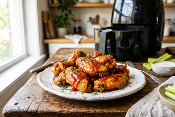 Alitas de Pollo Picantes sin Freír en Freidora de Aire