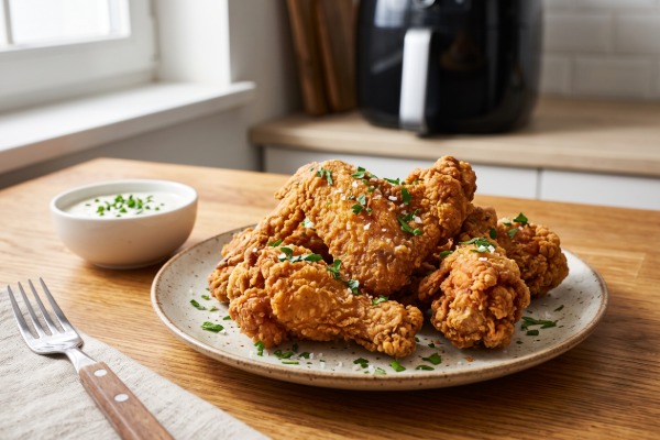 Pollo Crujiente en Freidora de Aire: Receta Fácil y Rápida